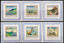 Ajman 1971 World Jamboree 6 S/s, Imperforated, Mint NH, Sport - Scouting - Art - Paintings - Ajman