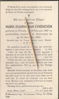 Weelde, Antwerpen, 1941, Maria Van Eyndhoven - Images Religieuses