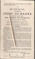 Temsche, Temse, 1943, Jozef De Maere, Van Kerckhoven - Images Religieuses