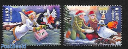 Aland 2023 Christmas 2v, Mint NH, Nature - Religion - Birds - Christmas - Weihnachten