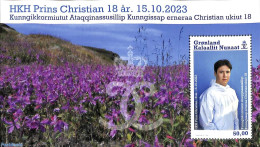 Greenland 2023 Prince Christian 18th Birthday S/s, Mint NH, History - Kings & Queens (Royalty) - Ungebraucht