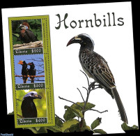 Liberia 2019 Hornbills 3v M/s, Mint NH, Nature - Birds - Andere & Zonder Classificatie