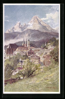 Künstler-AK Edward Harrison Compton: Berchtesgaden, Totalansicht  - Other & Unclassified
