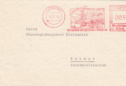 Freistempel 1938: Rudolstadt - Waldland, Nach Weimar - Briefe U. Dokumente