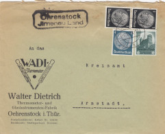 Brief Ohrenstock über Ilmenau Land, WADI Thermometer Nach Arnstadt 1934 - Brieven En Documenten