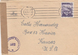 1947 Wien Nach Kansas/USA Mit Zensur - Cartas & Documentos