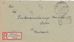 Einschreiben Kleinkrems/Markgräflerland 1946 Nach Karlsruhe, Gebühr Bezahlt - Lettres & Documents