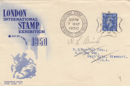 1950: London International Stamp Exhibition To Webb City, Missouri/USA - Other & Unclassified