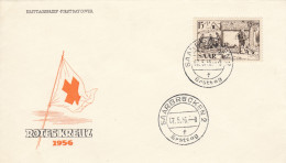 3x FDC Rotes Kreuz 1955/56, Saarbrücken - Cartas & Documentos