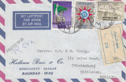 1952: Air Mail Registered Baghdad As-Samawal To Twickenham/Middlesex - Irak