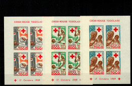 3x Block 17.10.1959, Mnh, **, Red Cross Togo - Togo (1960-...)