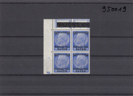 GG: Generalgouvernement MiNr. 9, Postfrisch, **, DKZ 7L3b, Eckrand-Viererblock - Occupazione 1938 – 45