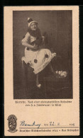 AK Pierette Mit Mandoline, Blatt Aus Dem Deutschen Mädchenkalender 1922  - Carnaval