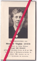 Sint-Jan-Molenbeek. Virginie Joos. °1884 - †1960 Montignies-sur-Sambre. Van Bogaert Joseph. - Obituary Notices