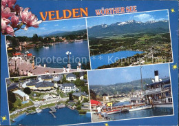 72443953 Velden Woerthersee Fliegeraufnahme Hafen Schiffsanlegestelle  Velden Wo - Sonstige & Ohne Zuordnung