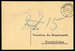 1946, Saar, Brief - Sonstige & Ohne Zuordnung