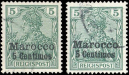 1900, Deutsche Auslandspost Marokko, 8 I+II, Gest. - Turkse Rijk (kantoren)