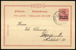 1902, Deutsche Auslandspost Marokko, P 6, Brief - Turquia (oficinas)