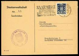 1949, Saar, D 40, Brief - Sonstige & Ohne Zuordnung