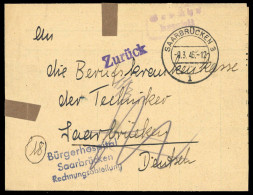 1946, Saar, Brief - Other & Unclassified