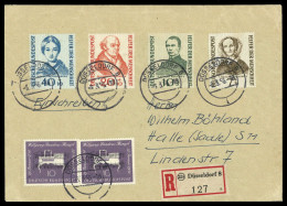 1955, Bundesrepublik Deutschland, 222-25 U.a., Brief - Autres & Non Classés