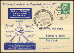 1957, DDR, P 68 Z, Brief - Other & Unclassified