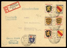 1945, Französische Zone Allgemeine Ausgabe, 9 U.a., Brief - Other & Unclassified