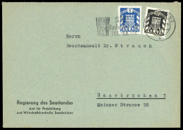 1949, Saar, D 37, 40, Brief - Autres & Non Classés