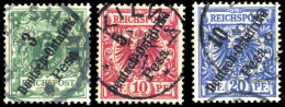 1896, Deutsche Kolonien Ostafrika, 7-9, Gest. - Afrique Orientale