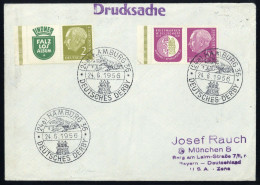 1956, Bundesrepublik Deutschland, W 8-9, Brief - Zusammendrucke