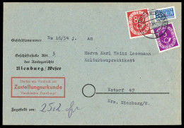 1951, Bundesrepublik Deutschland, 137, 125, Brief - Other & Unclassified
