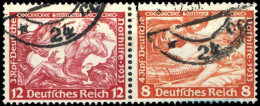 1933, Deutsches Reich, W 55, Gest. - Zusammendrucke