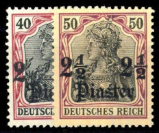 1905, Deutsche Auslandspost Türkei, 41+42, * - Deutsche Post In Marokko