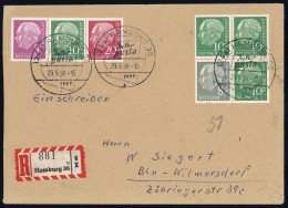 1959, Bundesrepublik Deutschland, W 20 X U.a., Brief - Zusammendrucke