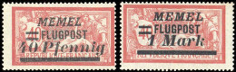 1922, Memel, 98+99, ** - Memelgebiet 1923