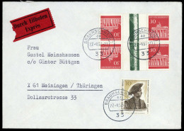 1967, Bundesrepublik Deutschland, KZ (5) U.a., Brief - Se-Tenant
