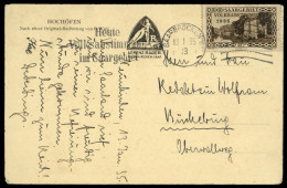 1934, Saar, 184, Brief - Other & Unclassified