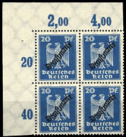 1924, Deutsches Reich, D 108 (4) Ecke, ** - Oficial