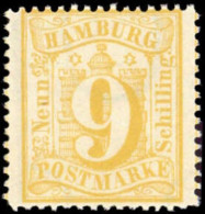 1864, Altdeutschland Hamburg, 18, (*) - Hambourg