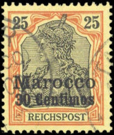 1900, Deutsche Auslandspost Marokko, 11, Gest. - Deutsche Post In Der Türkei