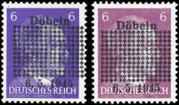 1945, Deutsche Lokalausgabe Döbeln, 1 A+b, * - Andere & Zonder Classificatie