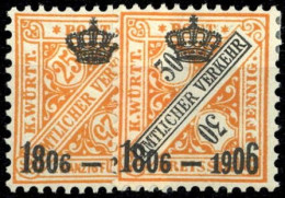 1906, Altdeutschland Württemberg, 222+223, * - Other & Unclassified