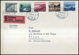 1955, Schweiz, 613-17, Brief - Altri & Non Classificati