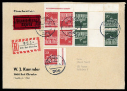 1968, Bundesrepublik Deutschland, KZ 7 (2) U.a., Brief - Zusammendrucke