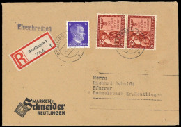 1943, Deutsches Reich, 863 (2) U.a., Brief - Autres & Non Classés