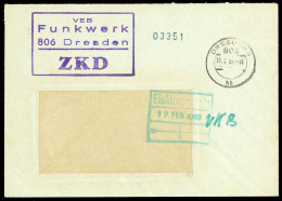 1969, DDR Dienst Und ZKD Allgemein, Brief - Autres & Non Classés