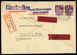 1949, Bizone, 93 Wg (2), Brief - Storia Postale