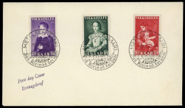 1954, Saar, 354-56, FDC - Sonstige & Ohne Zuordnung