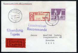 1987, DDR, 3 U.a., Brief - Other & Unclassified