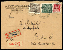 1922, Tschechoslowakei, 186, 187 U.a., Brief - Sonstige & Ohne Zuordnung